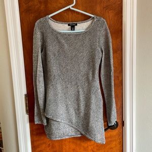 White House Black Market silver tunic. Small. Asymmetrical bottom